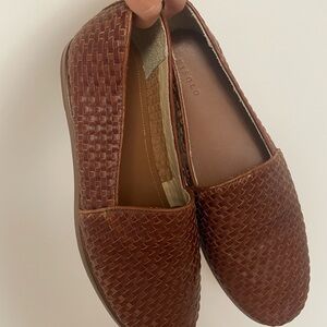 Nisolo Brown Woven Leather Loafers